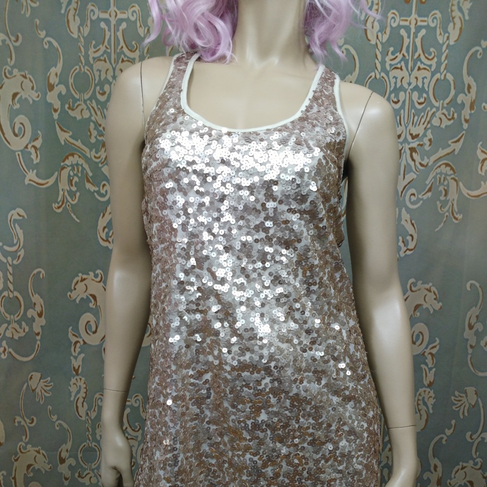 Buffalo David Bitton Sequin Sleeveless Dress size S Party cocktail indie Sleaze